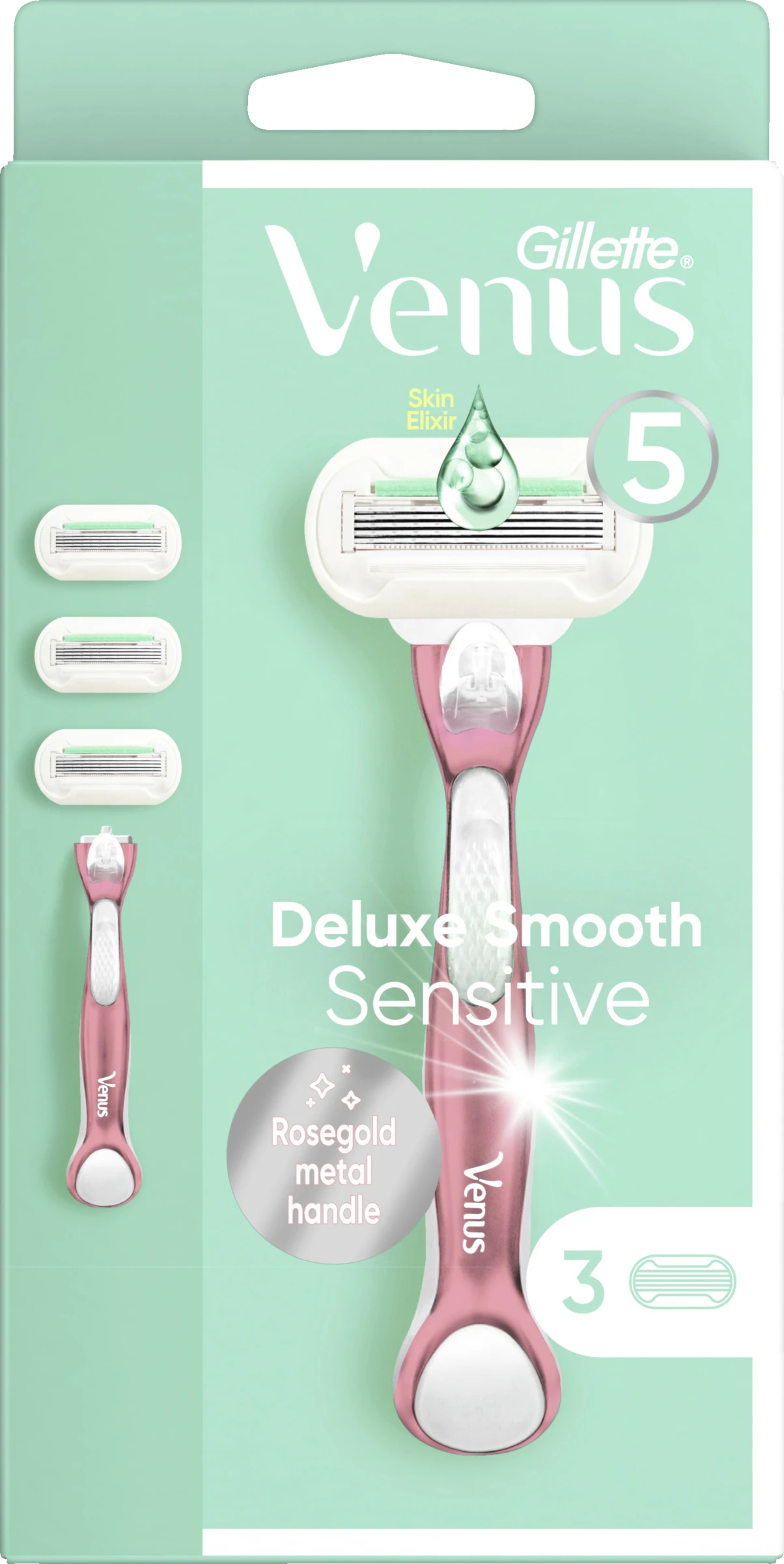 Gillette Venus Rasierer Deluxe Smooth Sensitive Rosegold Mit 3 Klingen 1 Gillette Venus Rasierer Deluxe Smooth Sensitive Rosegold Mit 3 Klingen