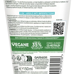 Alternative view of Garnier SkinActive Hautklar 3in1 Tonerde Reinigung + Peeling + Maske