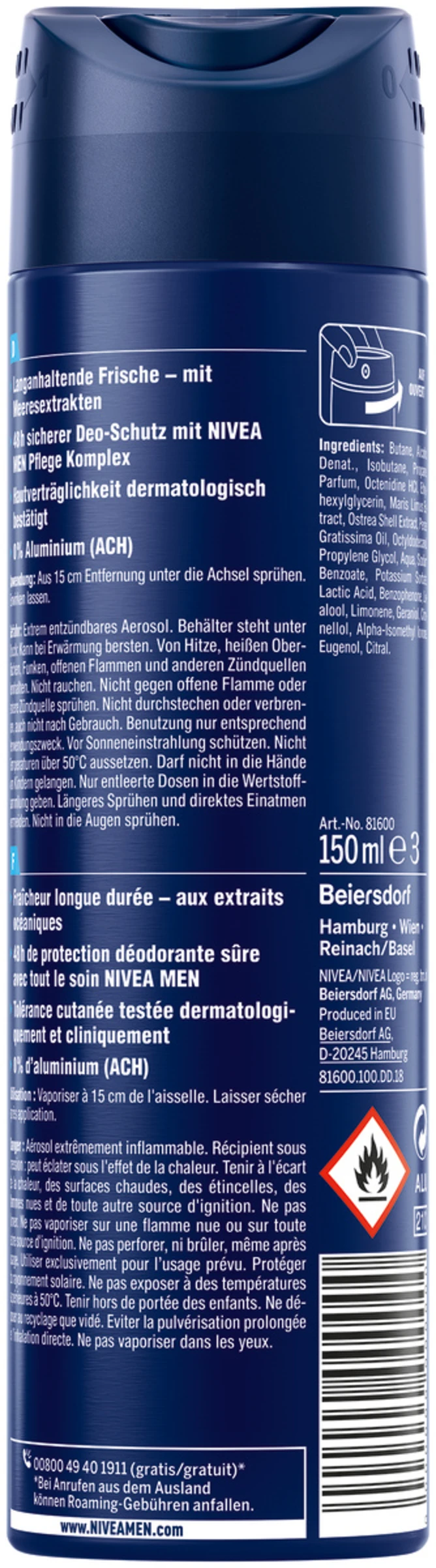 NIVEA MEN Deodorant Spray Fresh Active 2 NIVEA MEN Deodorant Spray Fresh Active – Bild 2