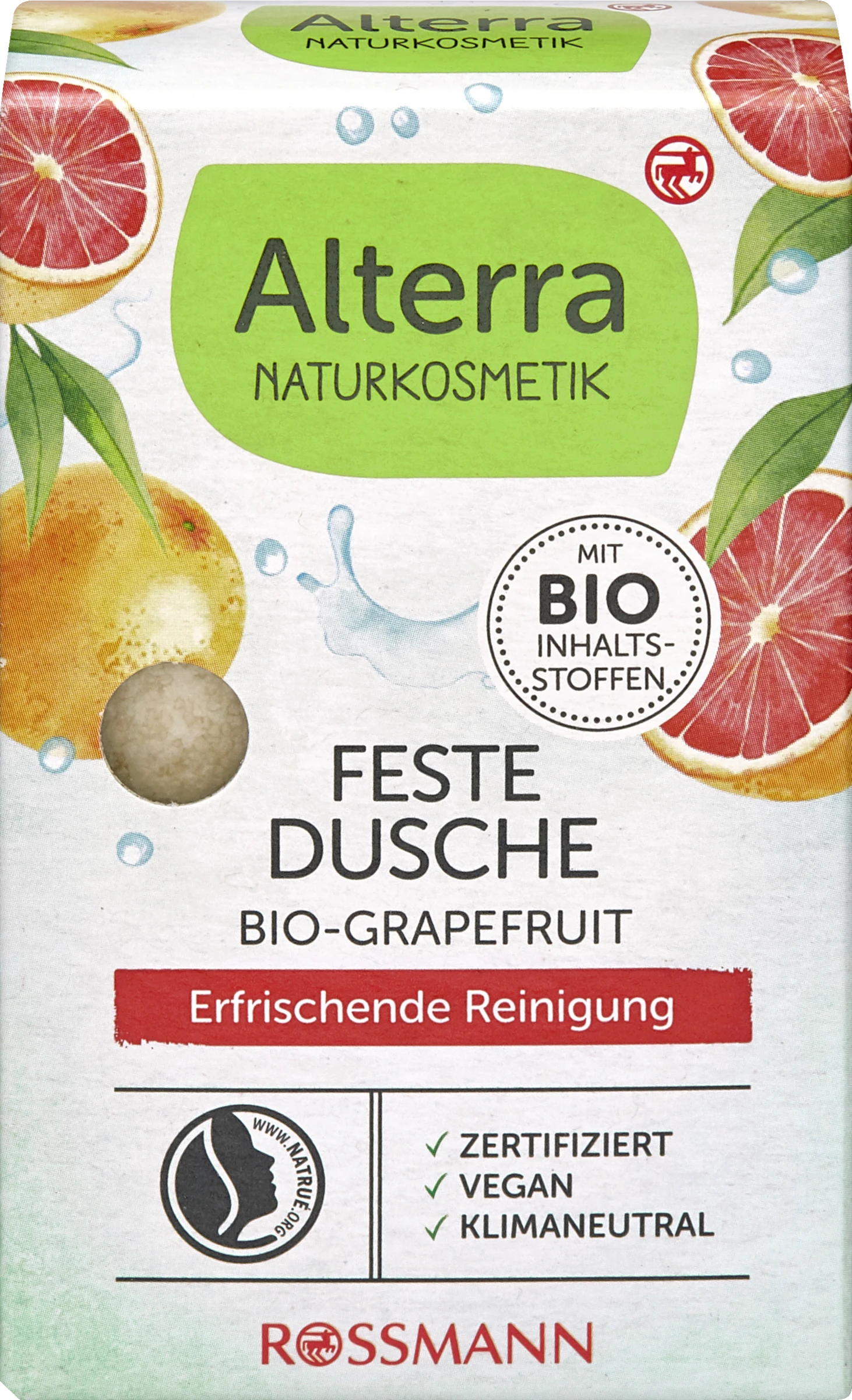 Alterra NATURKOSMETIK Feste Dusche Bio-Grapefruit & Bio-Mandelöl 1 Alterra NATURKOSMETIK Feste Dusche Bio-Grapefruit & Bio-Mandelöl