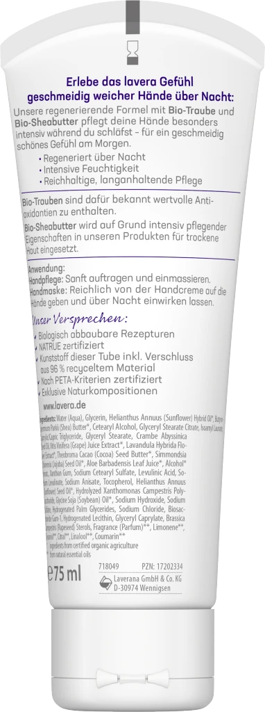 Lavera Gute Nacht 2in1 Handcreme & -maske 2 Lavera Gute Nacht 2in1 Handcreme & -maske – Bild 2