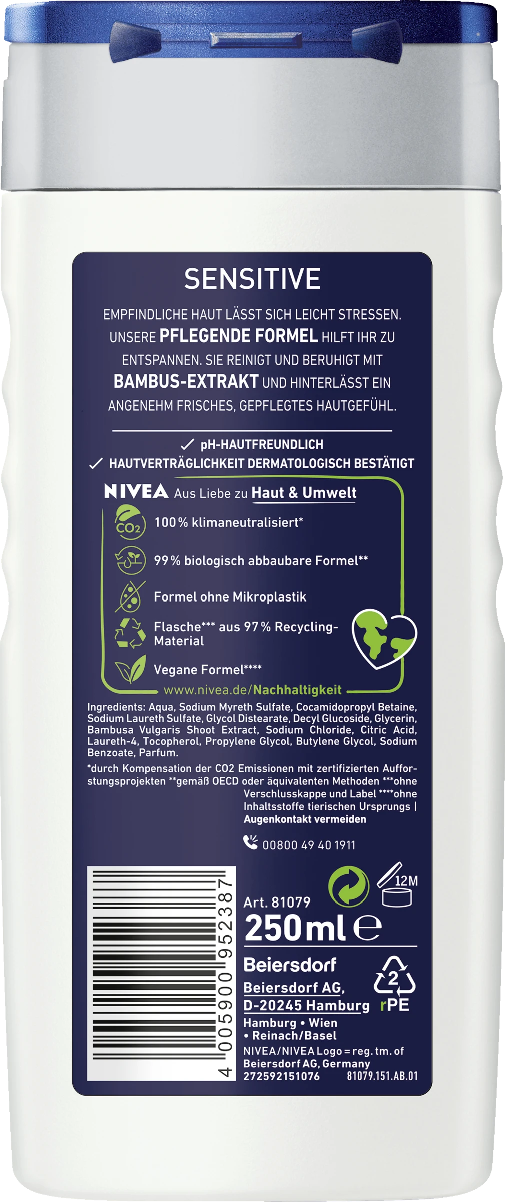 NIVEA MEN Duschgel Sensitive 2 NIVEA MEN Duschgel Sensitive – Bild 2