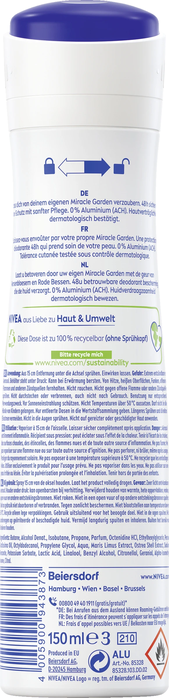 NIVEA Deodorant Spray Miracle Garden Kirschblüte 2 NIVEA Deodorant Spray Miracle Garden Kirschblüte – Bild 2