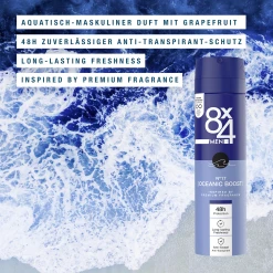 8x4 MEN Anti-Transpirant Spray N°17 Oceanic Boost 7 8x4 MEN Anti-Transpirant Spray N°17 Oceanic Boost -Satin Naturel Shop MAM 8548701 SHOP IMAGE 1.4