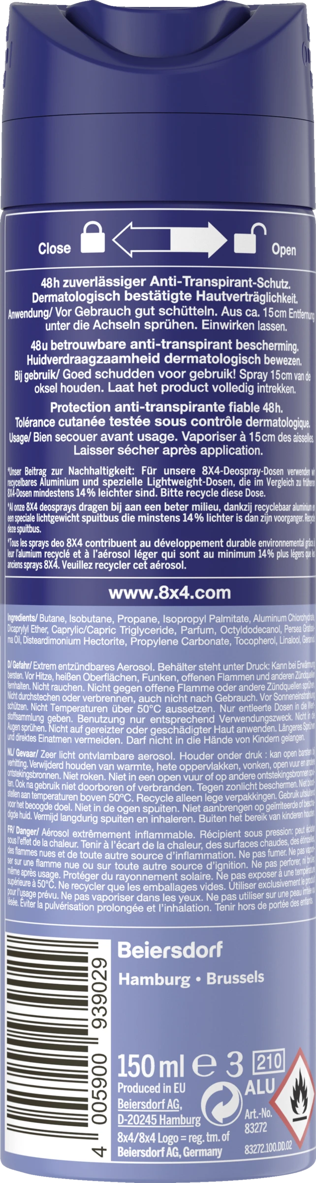 8x4 MEN Anti-Transpirant Spray N°17 Oceanic Boost 2 8x4 MEN Anti-Transpirant Spray N°17 Oceanic Boost – Bild 2