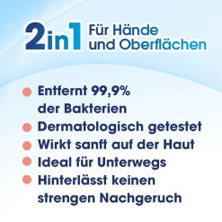 Sagrotan 2in1 Desinfektions-Tücher Reisegröße 13 Sagrotan 2in1 Desinfektions-Tücher Reisegröße -Satin Naturel Shop MAM 8553360 SHOP IMAGE 1.4