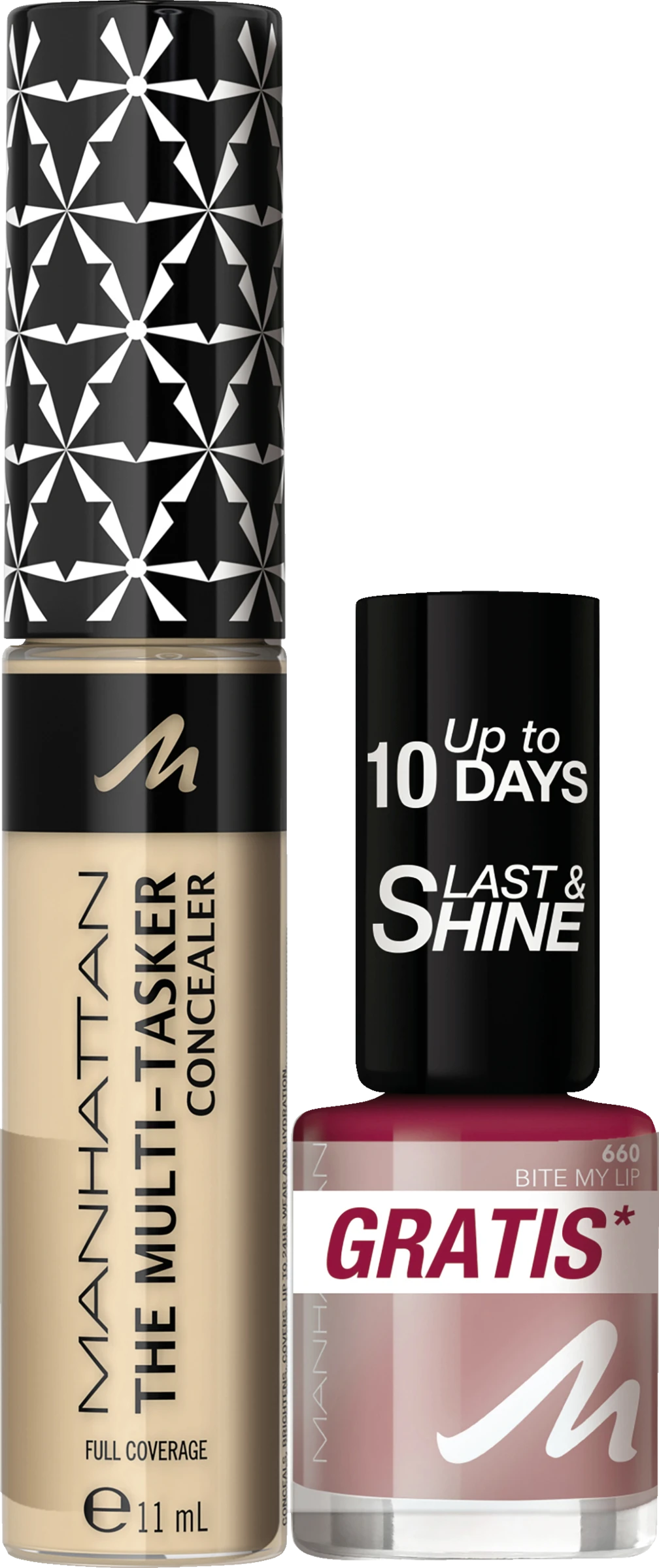Manhattan Set Multi-Tasker Concealer 20+Last&Shine Nagellack 660 - Bite My Lip 1 Manhattan Set Multi-Tasker Concealer 20+Last&Shine Nagellack 660 - Bite My Lip