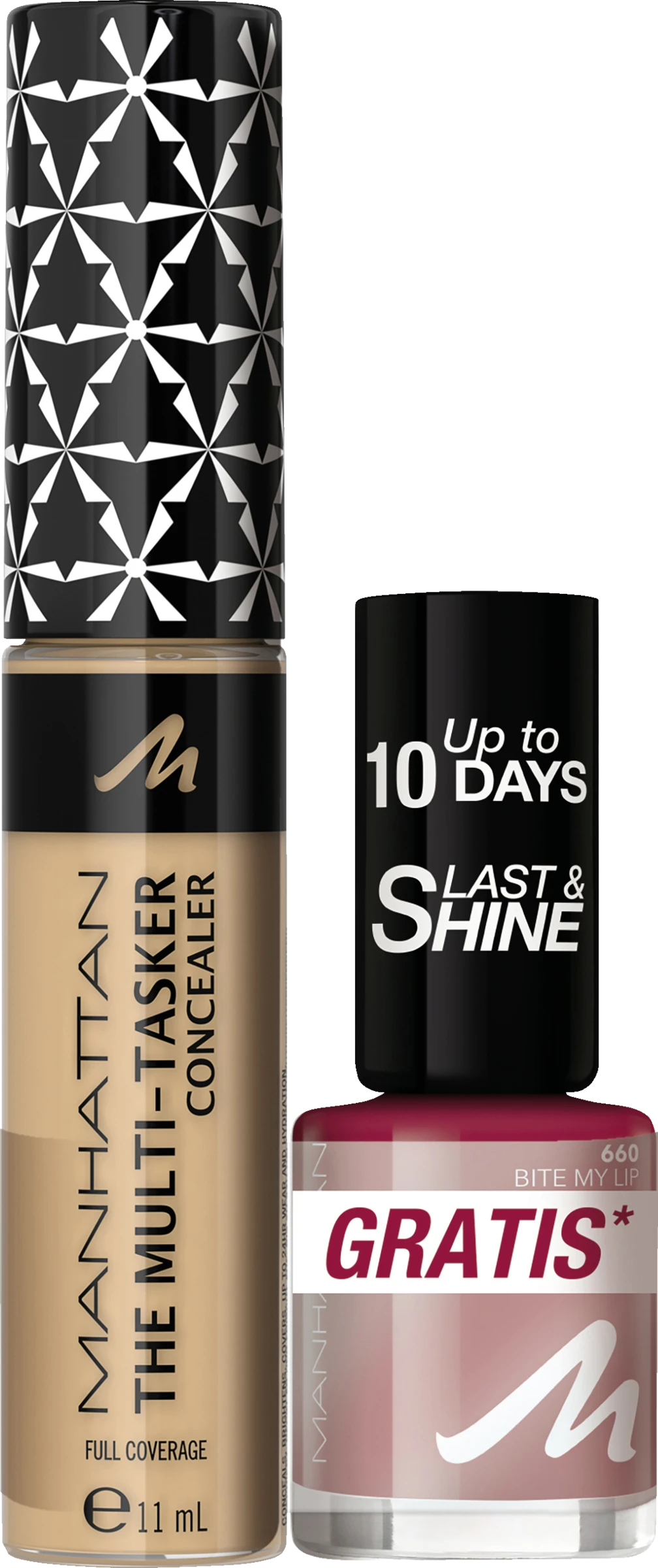 Manhattan Set Multi-Tasker Concealer 50+Last&Shine Nagellack 660 - Bite My Lip 1 Manhattan Set Multi-Tasker Concealer 50+Last&Shine Nagellack 660 - Bite My Lip