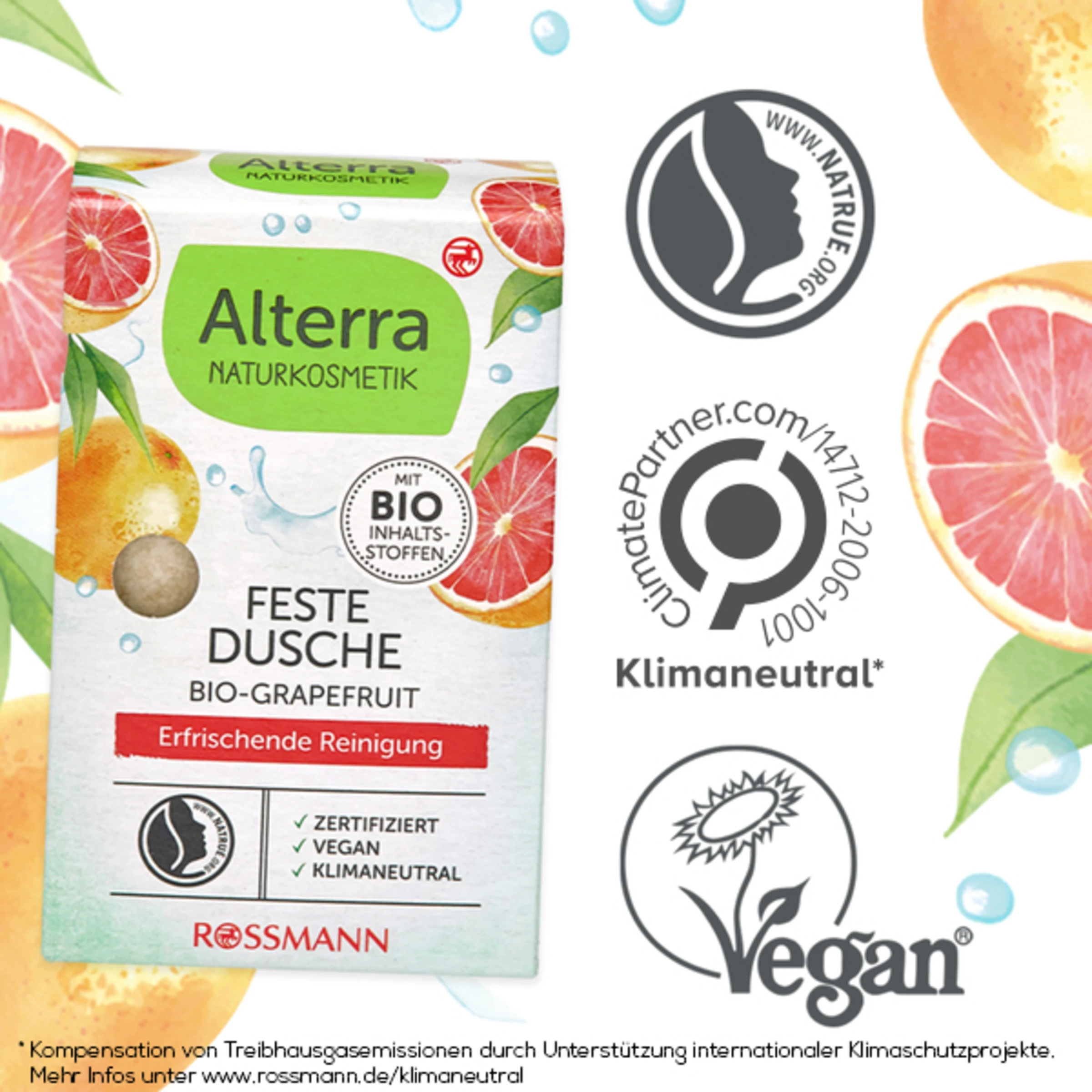 Alterra NATURKOSMETIK Feste Dusche Bio-Grapefruit & Bio-Mandelöl 5 Alterra NATURKOSMETIK Feste Dusche Bio-Grapefruit & Bio-Mandelöl – Bild 5