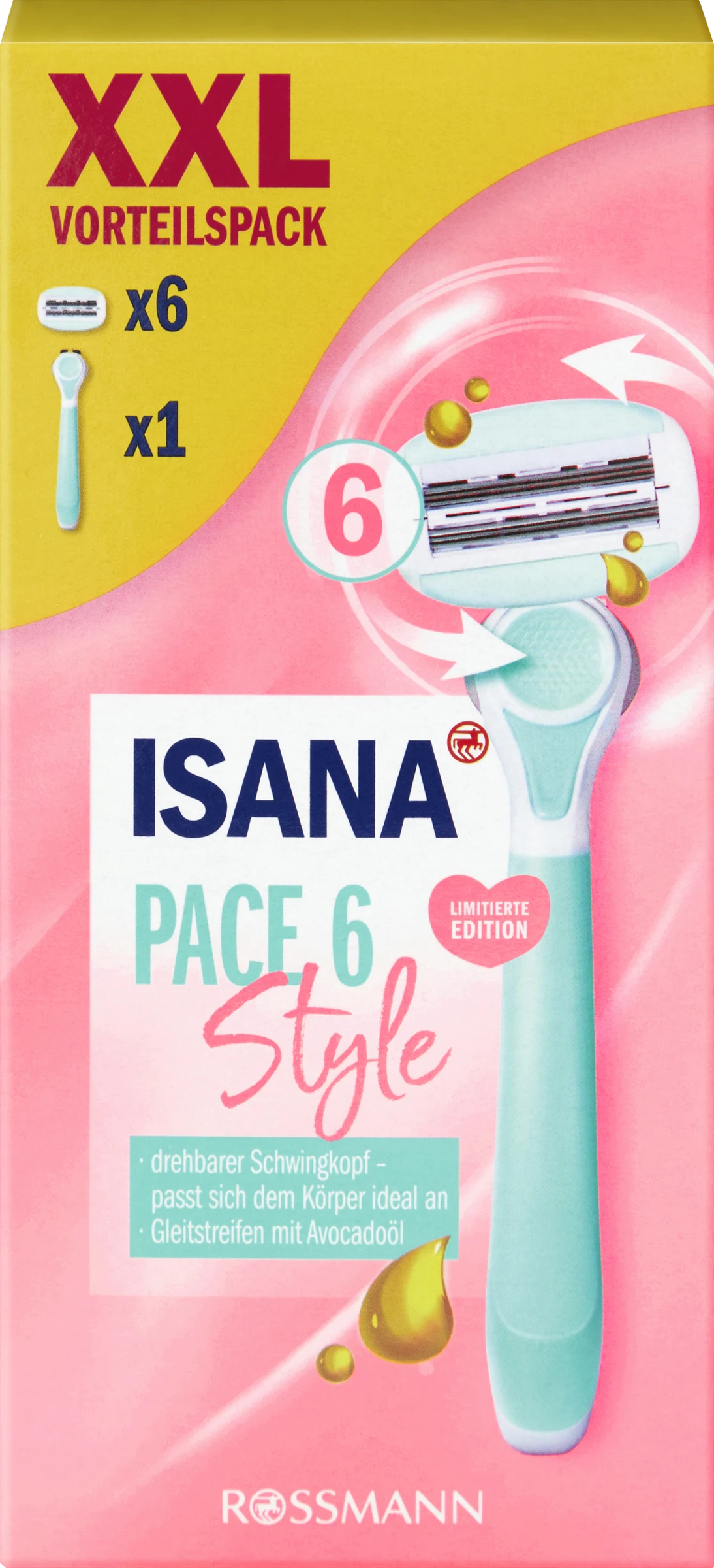 ISANA Rasierer Pace 6 Style XXL 1 ISANA Rasierer Pace 6 Style XXL
