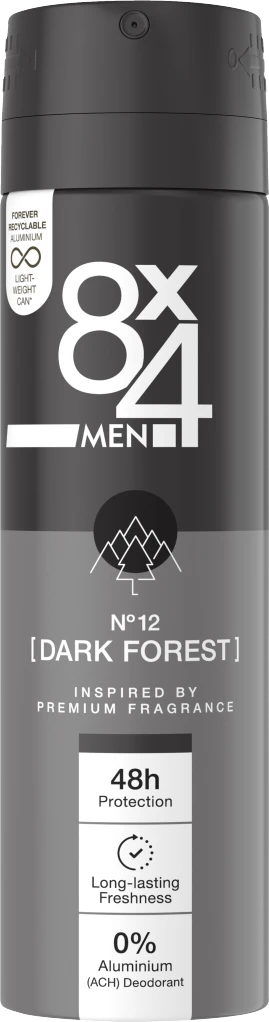8x4 MEN Deodorant Spray N°12 Dark Forest 1 8x4 MEN Deodorant Spray N°12 Dark Forest